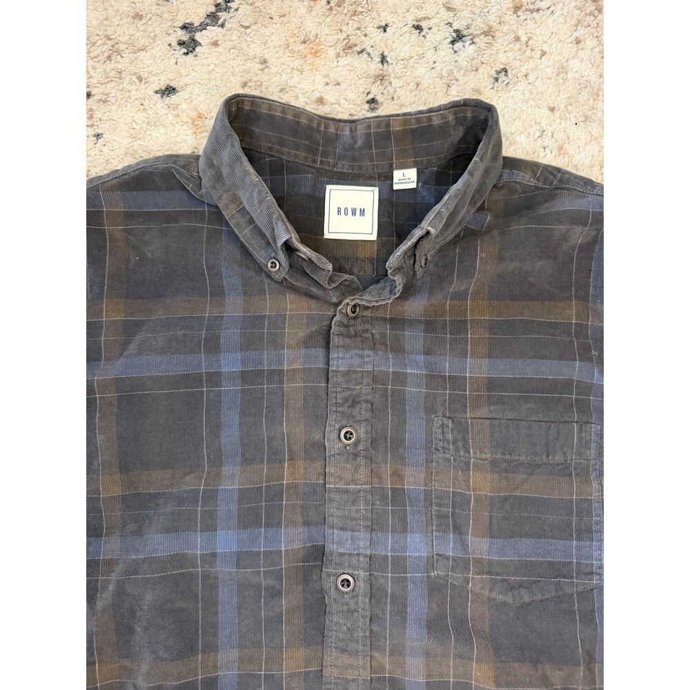 ROWM Plaid Button Down Shirt Men's M Long Sleeve Casual